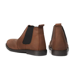 Brown Cow Leather Chelsea boots