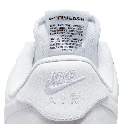 Nike Air Force 1 07 FlyEase Triple White – lateral view, unisex sneakers with Pakistan-wide delivery
